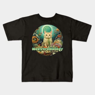 Meowrie Curie: A Meowcrobiologist's Ode to the Feline Genius Kids T-Shirt